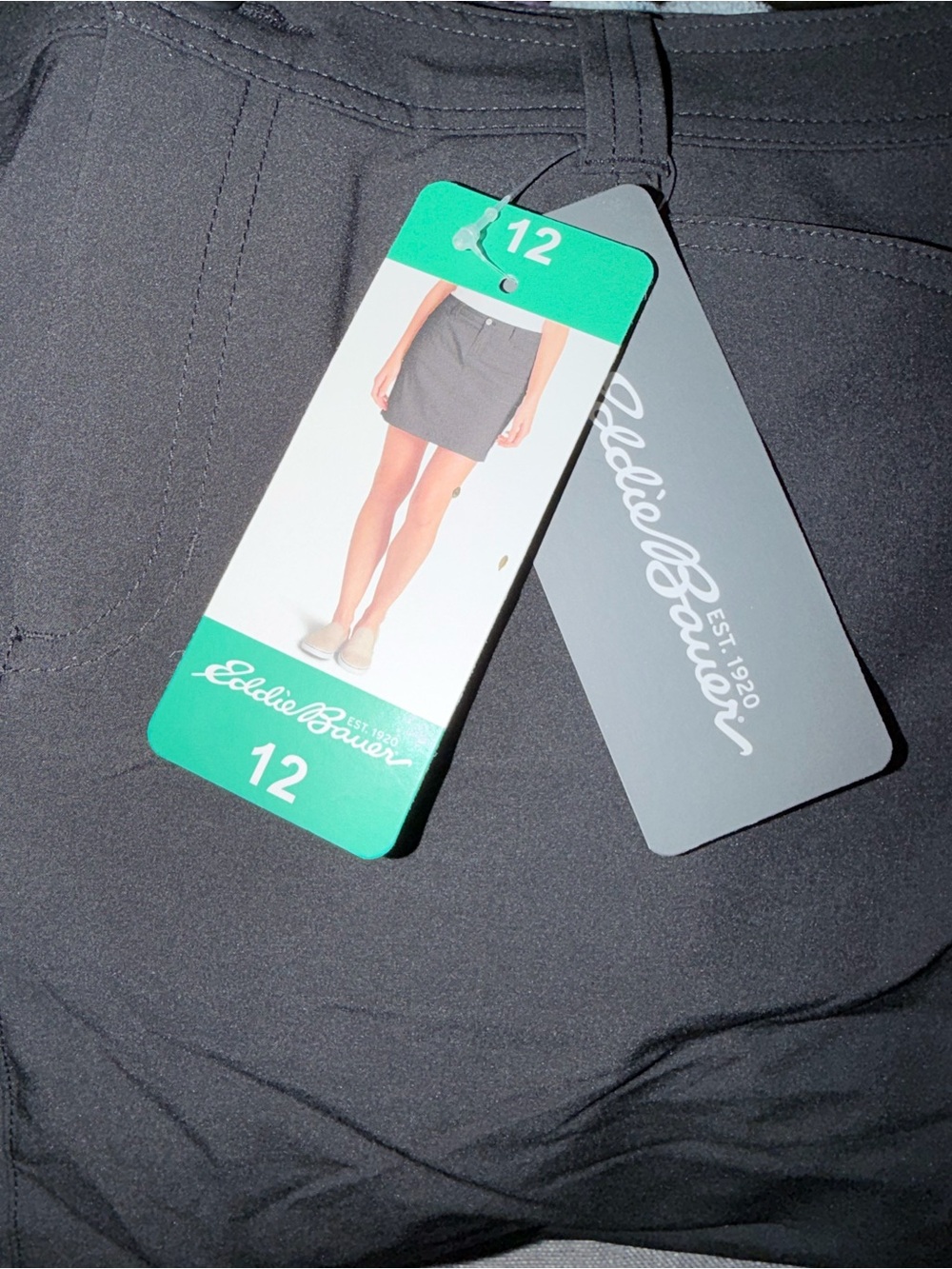 NWT Eddie Bauer Women’s Size 12 Black Skort Shorts - Picture 3 of 4